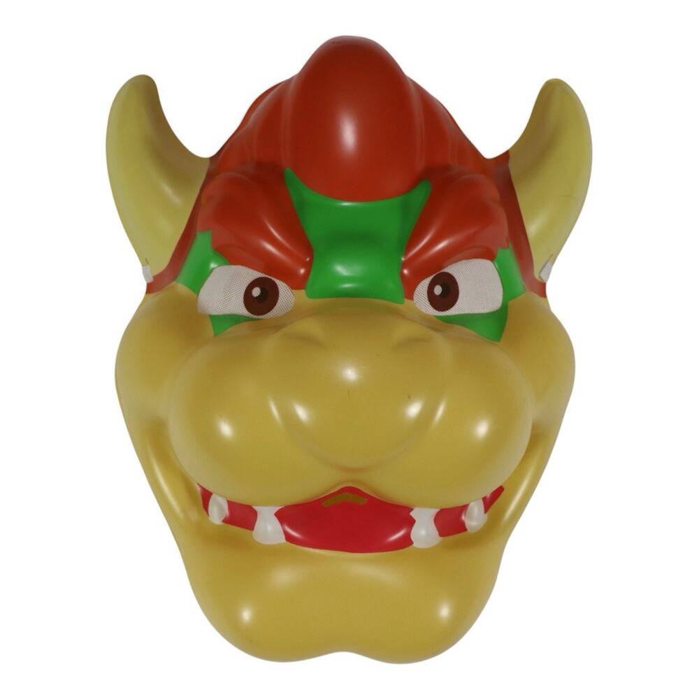 Nintendo Bowser Mask 2015 Disguise Super Mario Bros Costume Cosplay Adult EUC